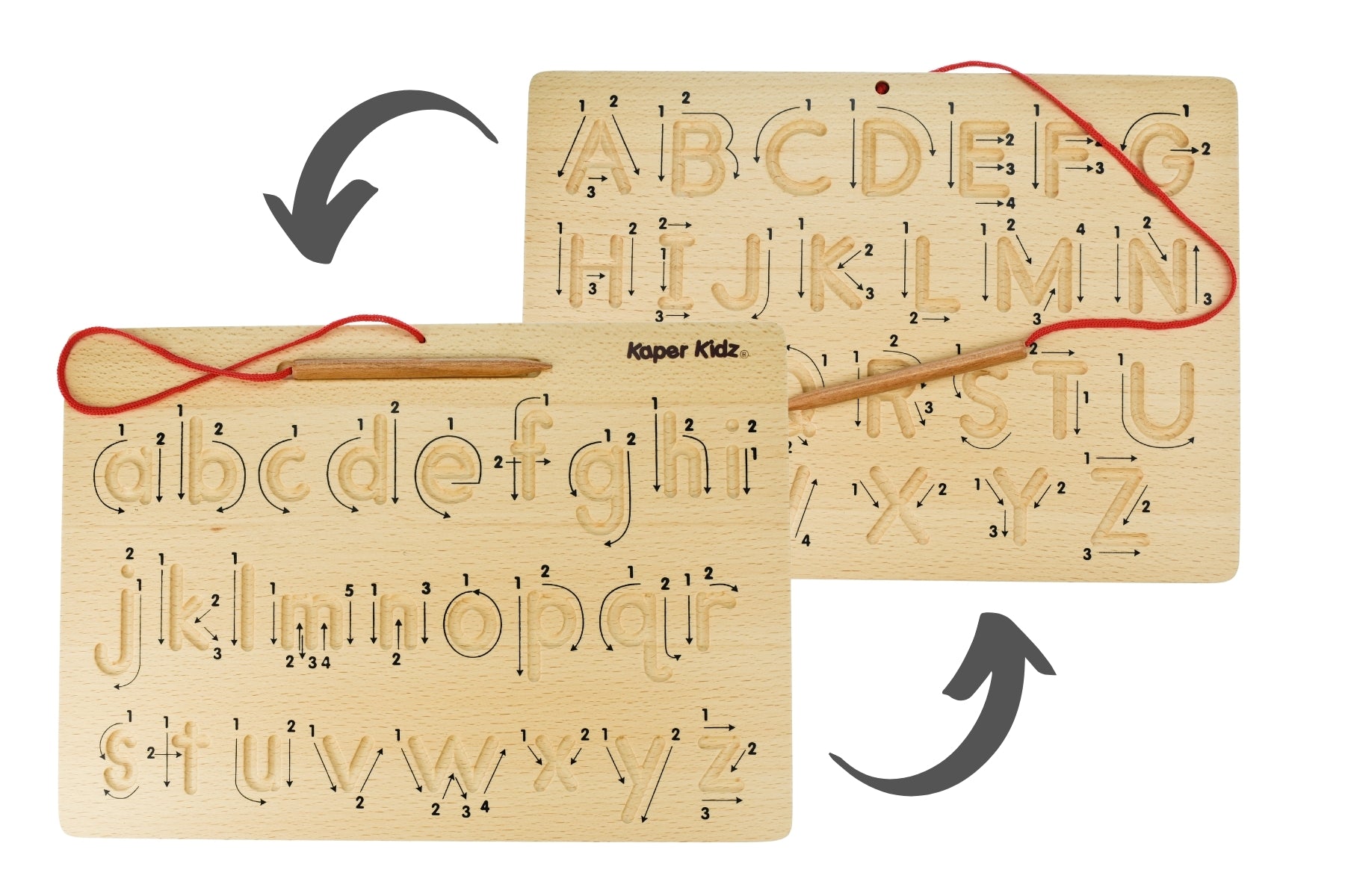 Alphabet tracing board double sided