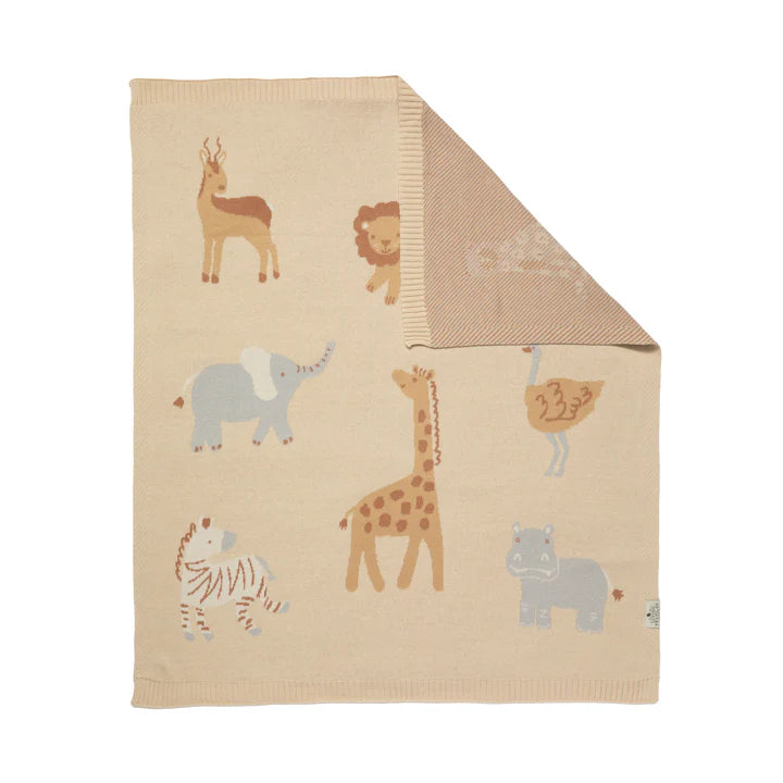 Cotton Knit Blanket - Wild Safari