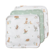 3 Pack Organic Washcloths - Australiana