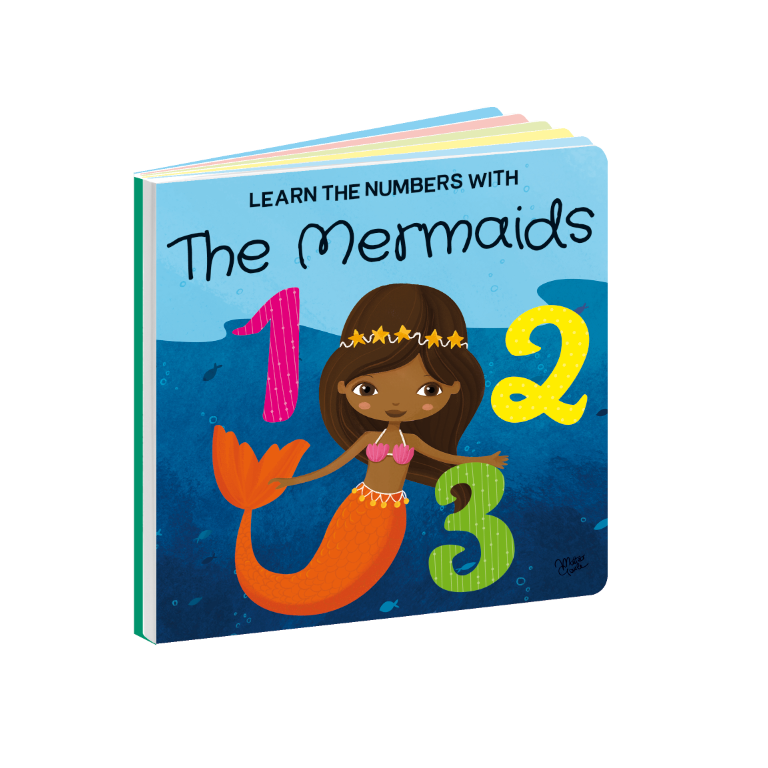 3D Puzzle & Book Set - 40 pc - Learn Numbers Mermaids