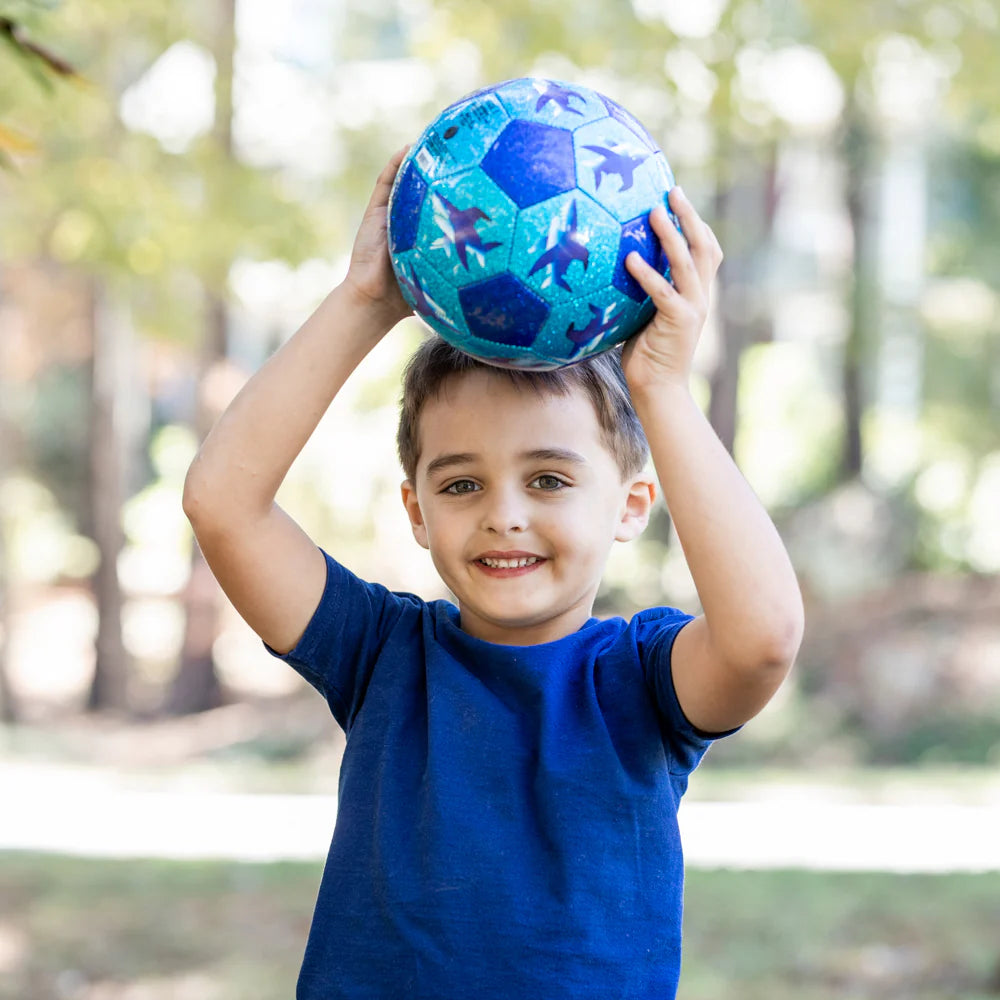 Glitter Soccer Ball - Shark City