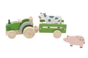 Wooden Tractor with Farm Animals