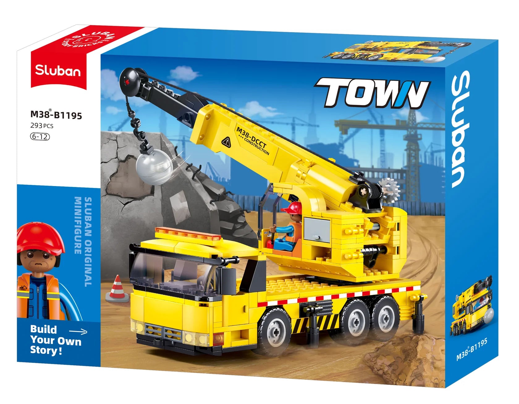 BELB1195- Town Crane With Wrecking Ball 293pcs
