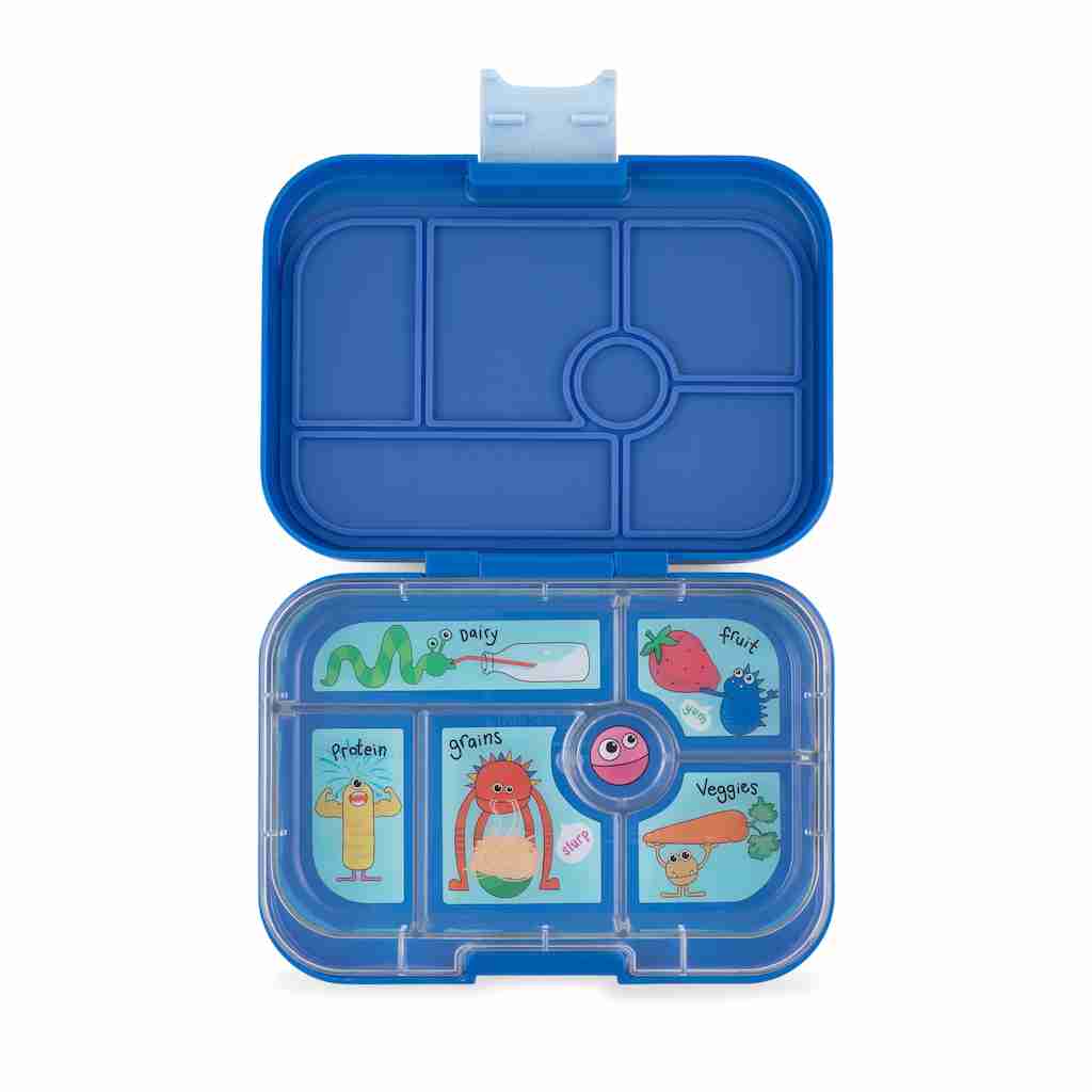 Yumbox Original 6 Compartment Bento Box - Blue - Monster