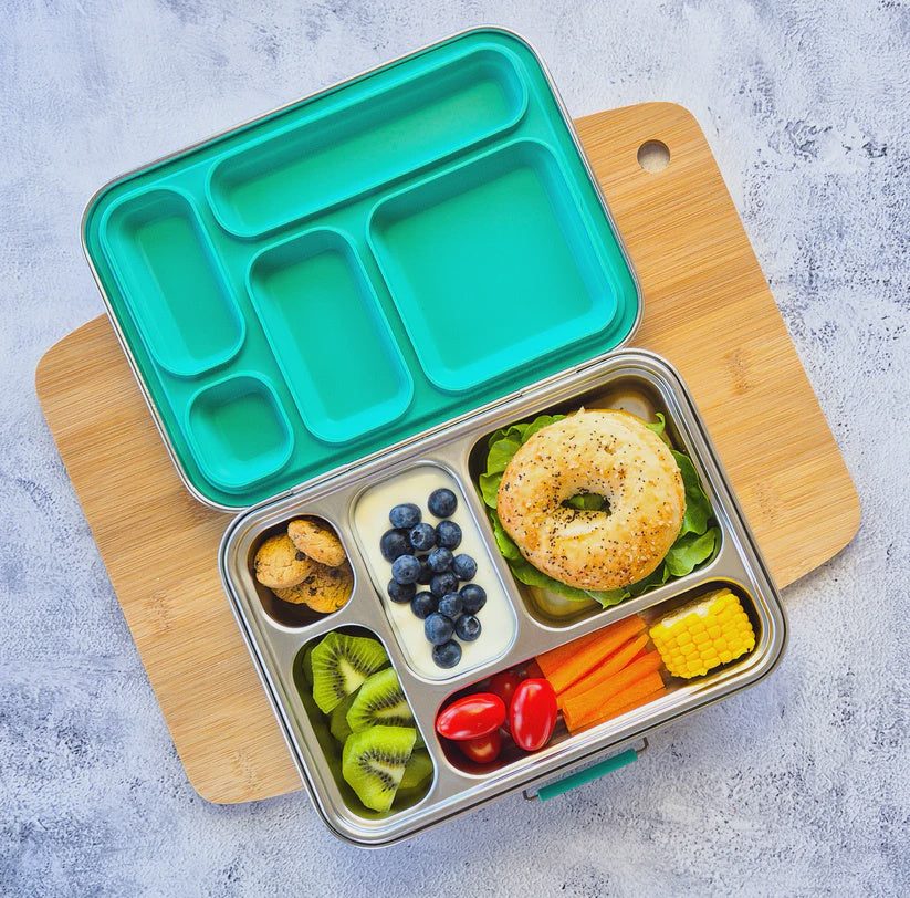 Bento 5 Lunch Box Stainless Steel - Emerald Green