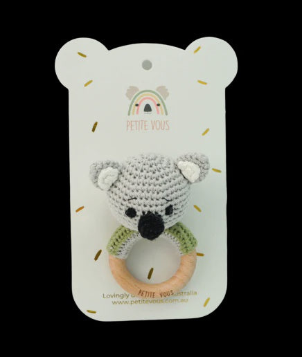 Crochet Ring Rattle - Ozzie Koala