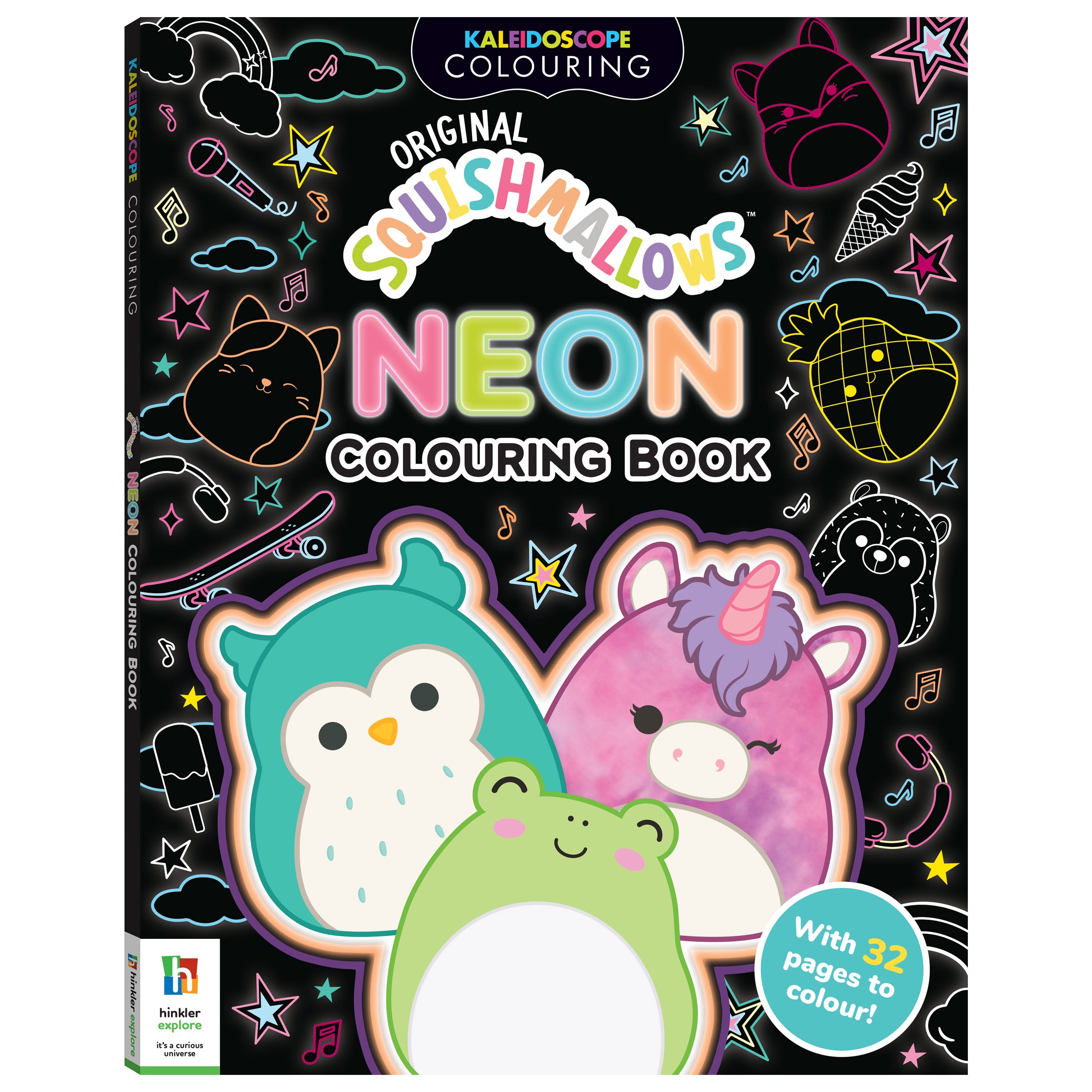 Squishmallows Neon Colouring Book
