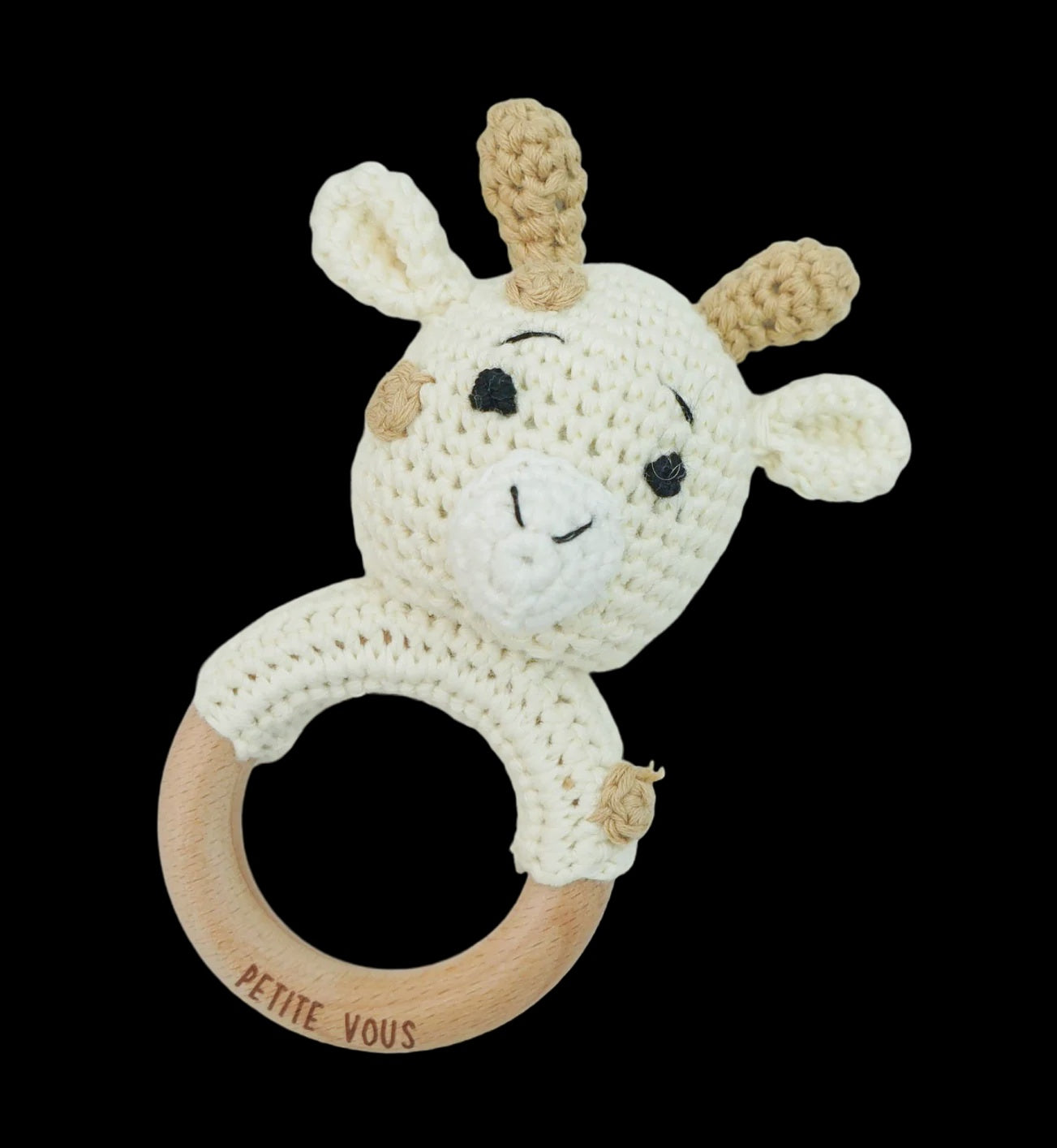 Crochet Ring Rattle - Percy Giraffe