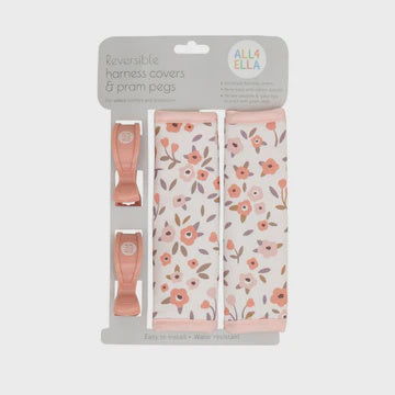 Harness Covers & Pram Pegs - Floral Bouquet