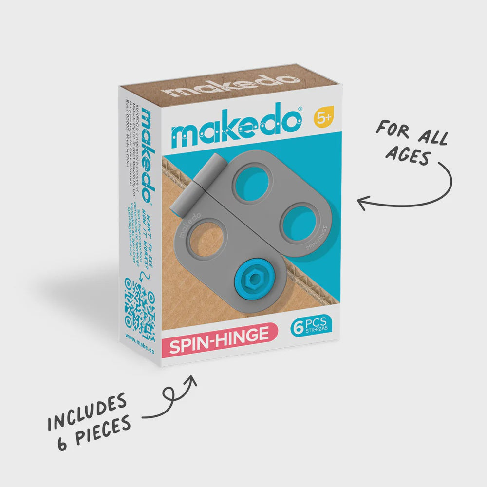 Makedo SPIN HINGE- 6pc Cardboard Construction Tool
