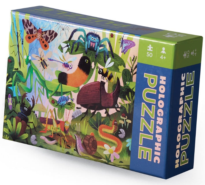 Holographic Puzzle - 50pc - Backyard Bugs