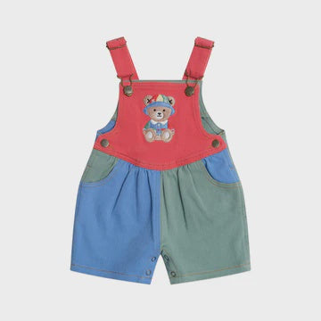 Denim Short Overalls Multicolour