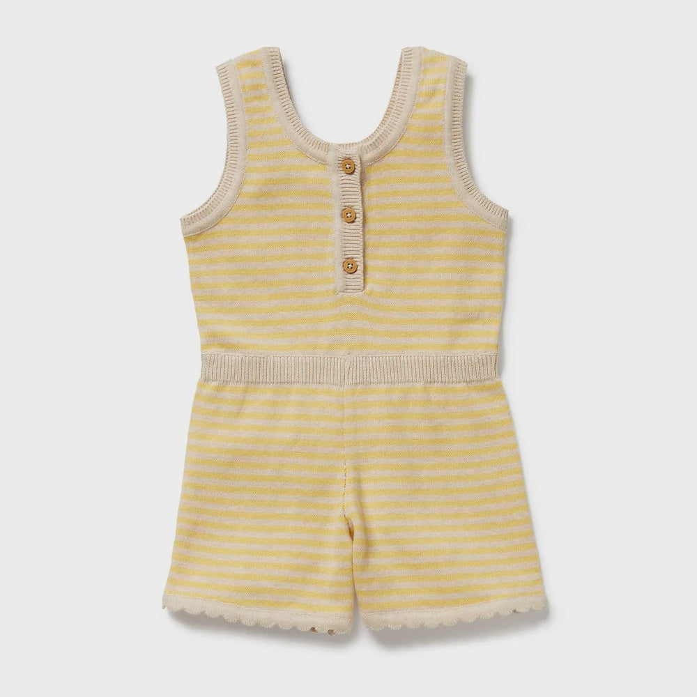 Sunny Sorbet Organic Knitted Stripe Playsuit
