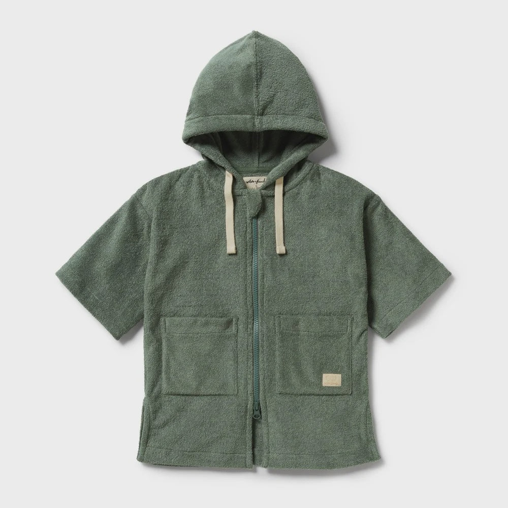 Moss Organic Terry Hooded Towel