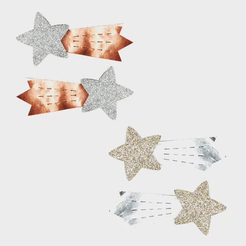 Metallic Shooting Star Hair Clip 2pk