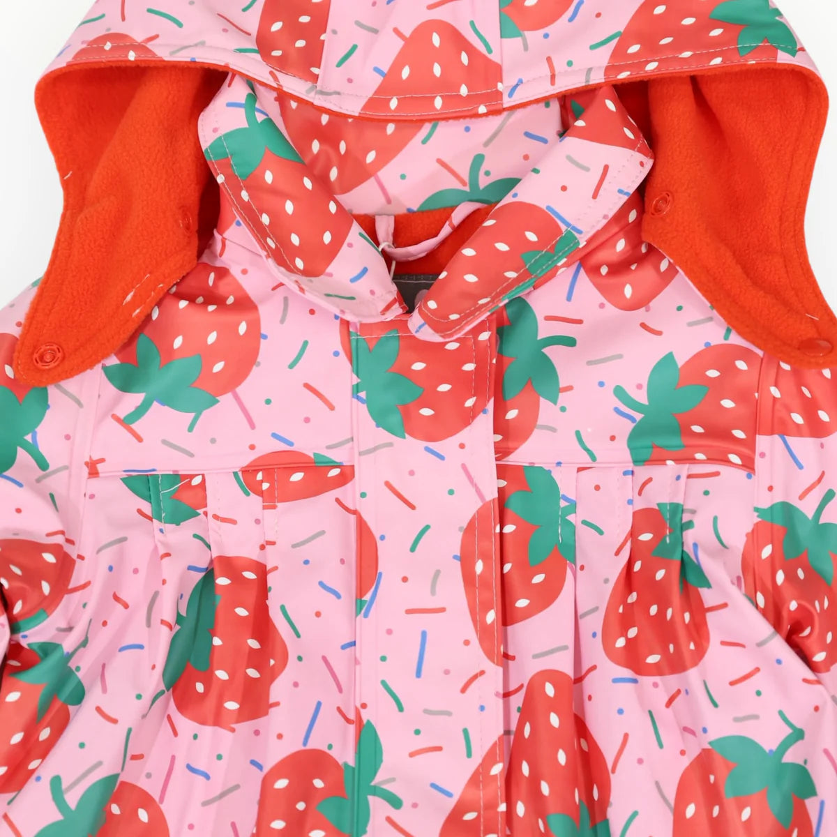 Strawberries and Sprinkles Raincoat Pink