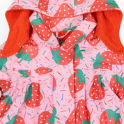 Strawberries and Sprinkles Raincoat Pink