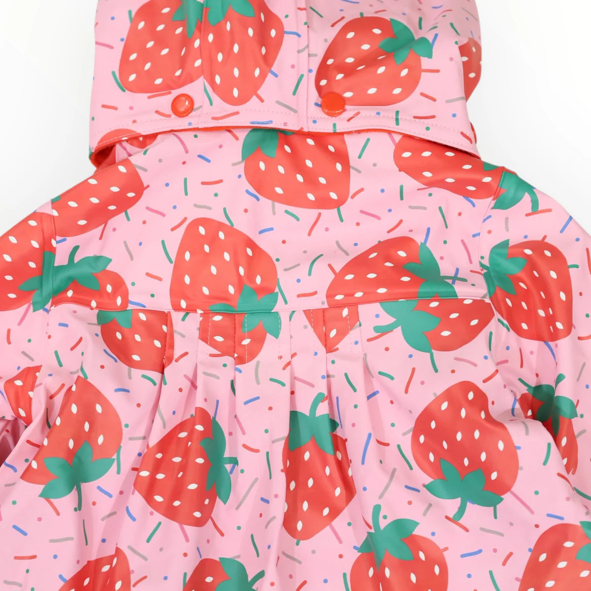 Strawberries and Sprinkles Raincoat Pink