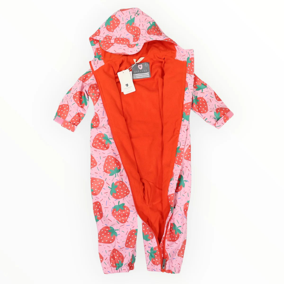 Strawberries and Sprinkles Rainsuit Pink