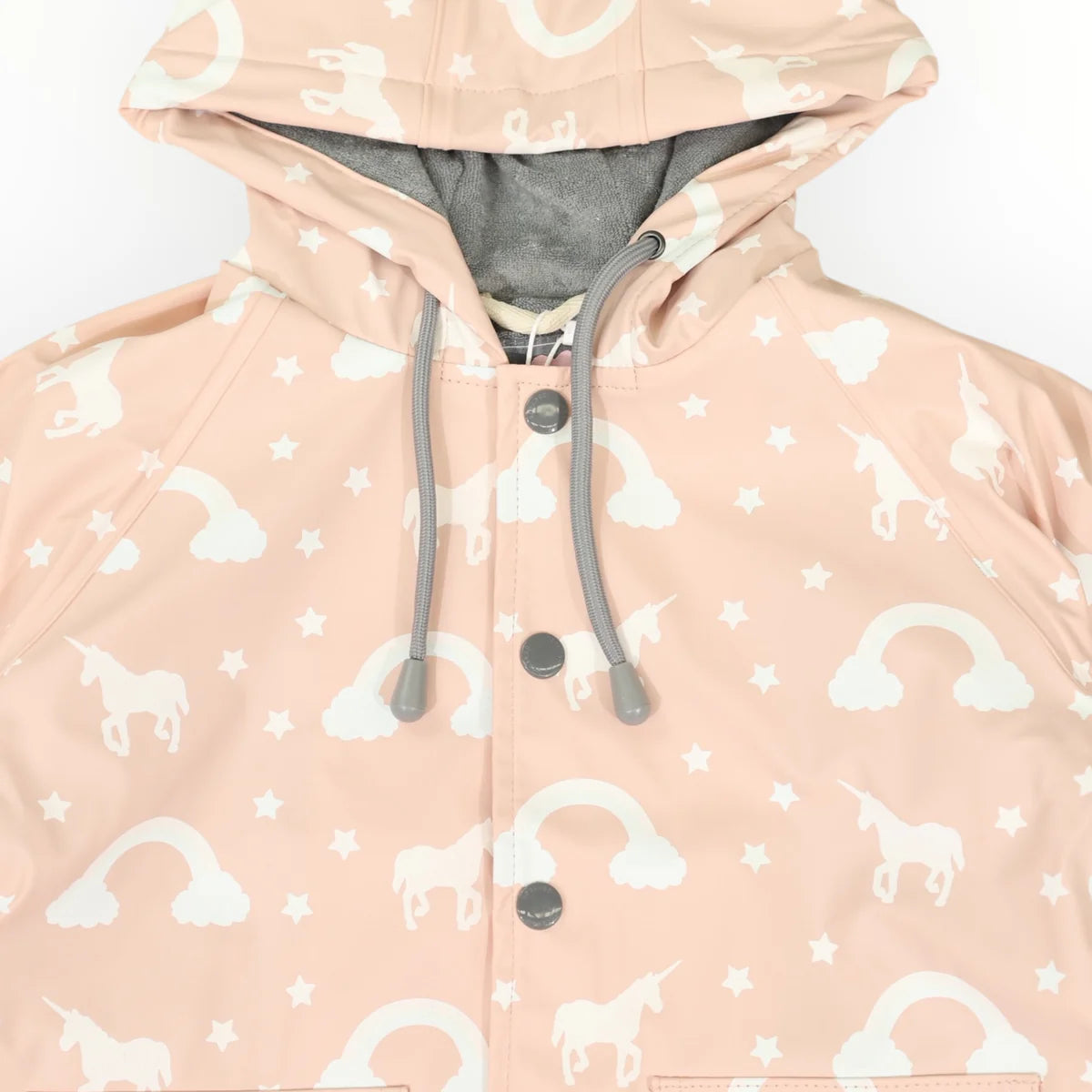 Unicorn Colour Change Raincoat Dusty Pink
