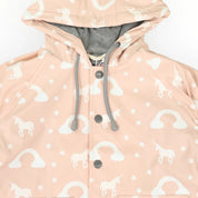 Unicorn Colour Change Raincoat Dusty Pink