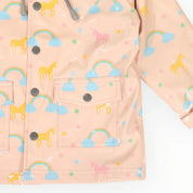 Unicorn Colour Change Raincoat Dusty Pink