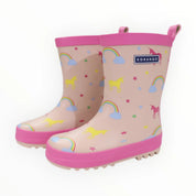Unicorn & Rainbows Gumboot - Dusty Pink
