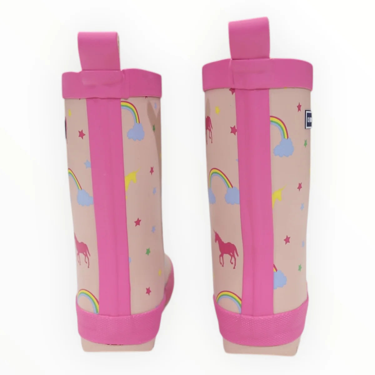 Unicorn & Rainbows Gumboot - Dusty Pink