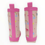 Unicorn & Rainbows Gumboot - Dusty Pink