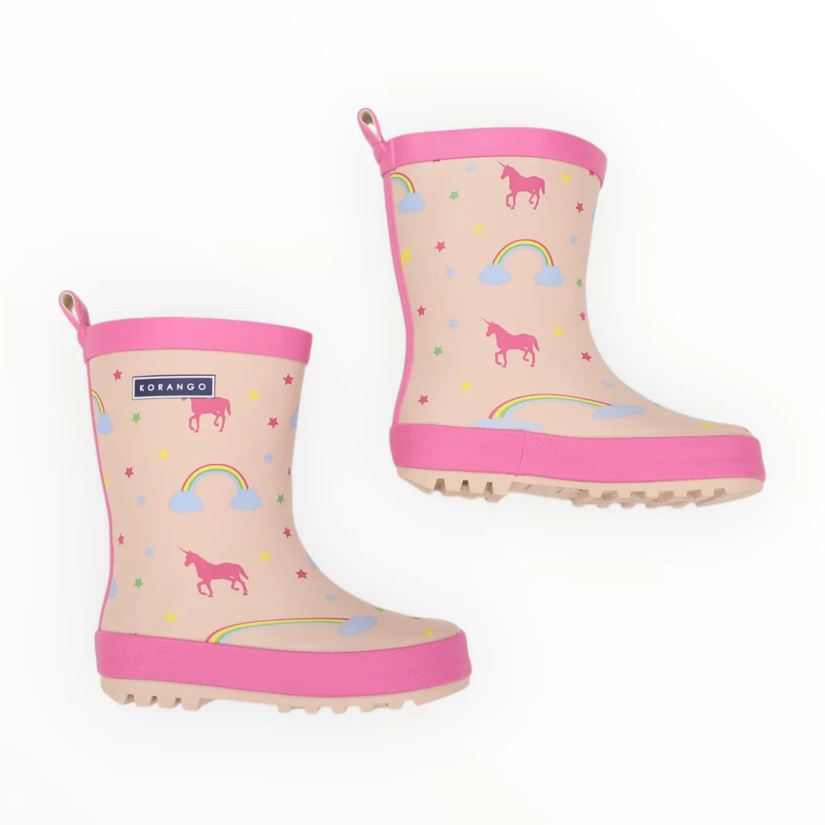 Unicorn & Rainbows Gumboot - Dusty Pink