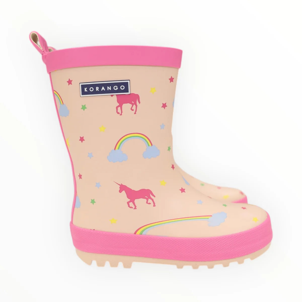 Unicorn & Rainbows Gumboot - Dusty Pink