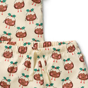 Little Pudin Organic Rib Short Sleeved Pyjamas