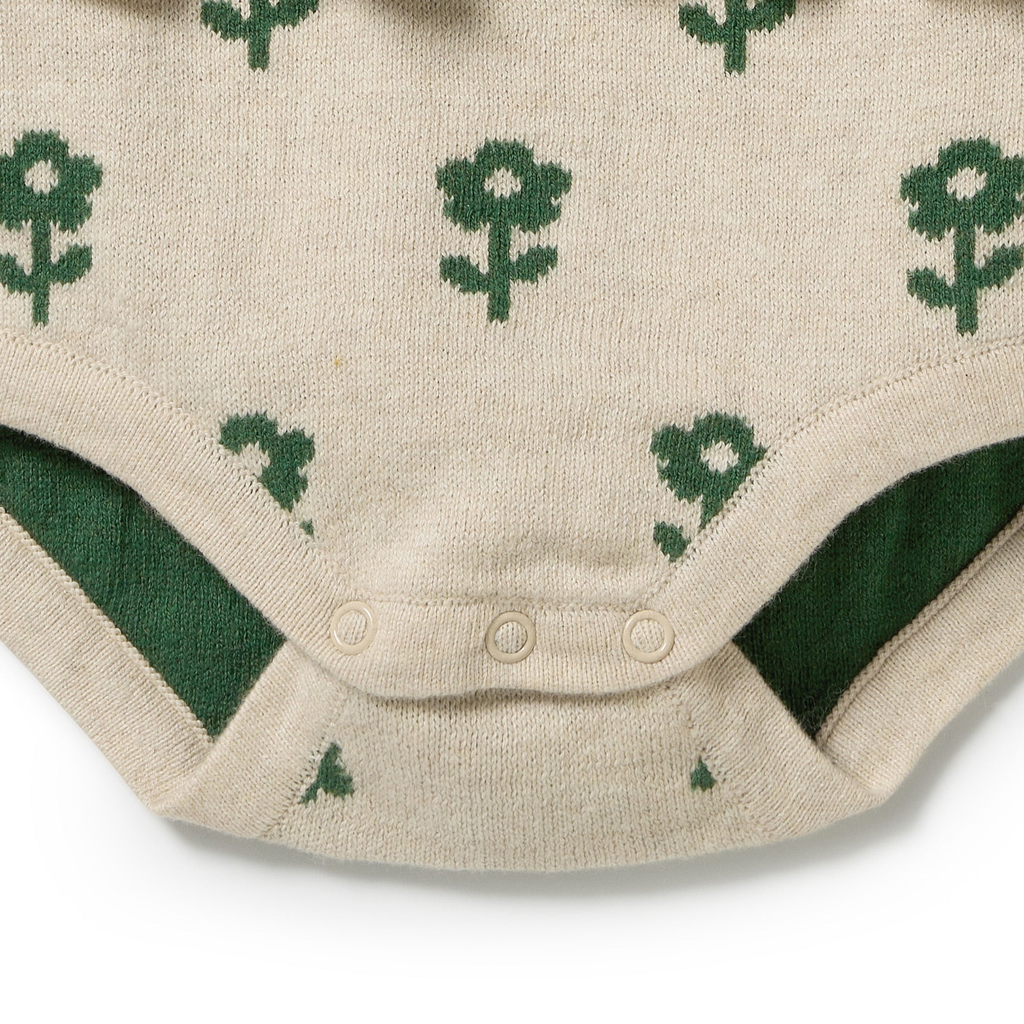 Fleur Organic Knitted Jacquard Playsuit