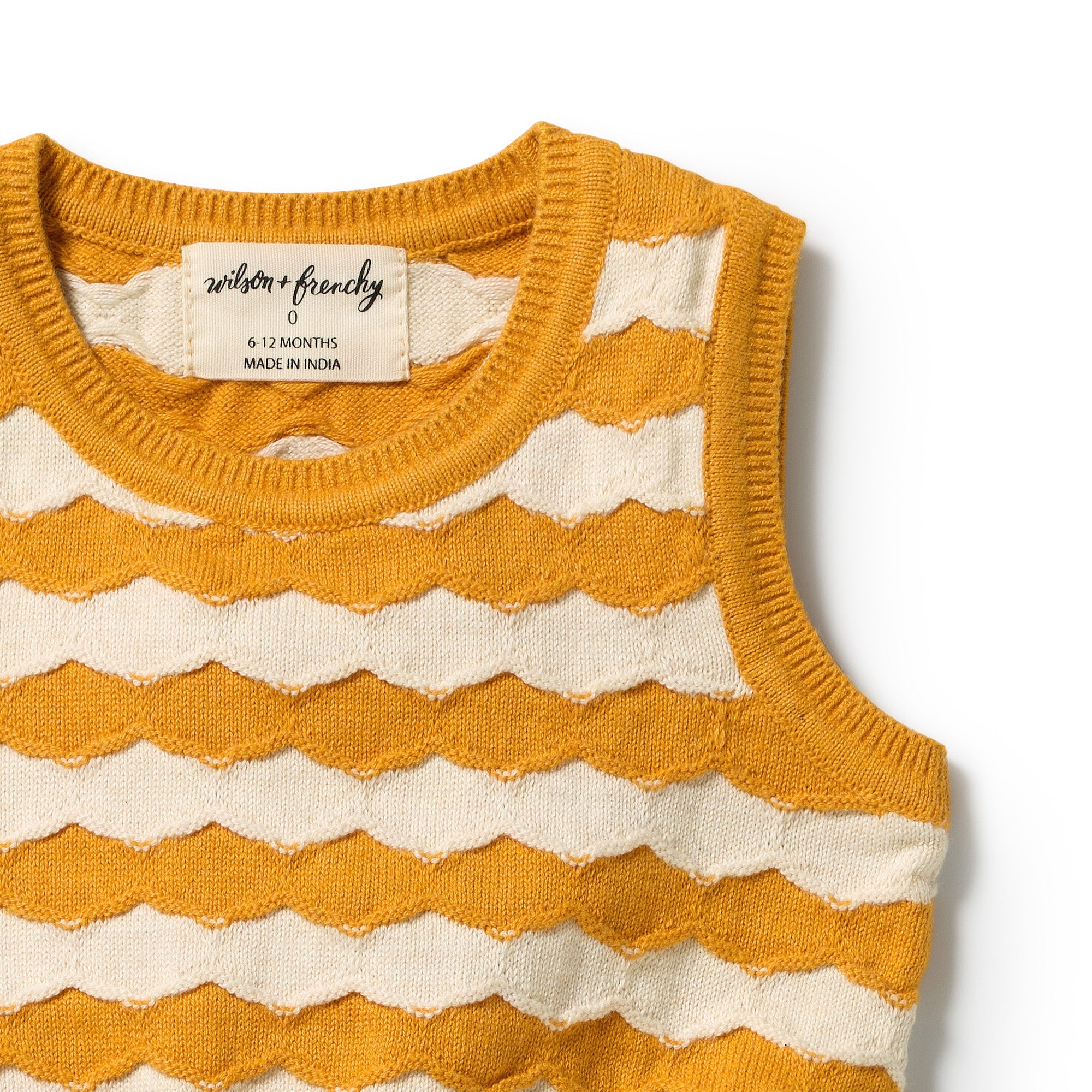 Marmalade Organic Knitted Chevron Bodysuit