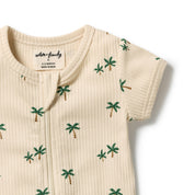 Tiny Palm Organic Boyleg Zipsuit