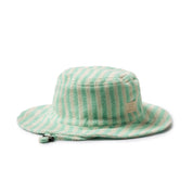 Seafoam Stripe Organic Terry Sun Hat