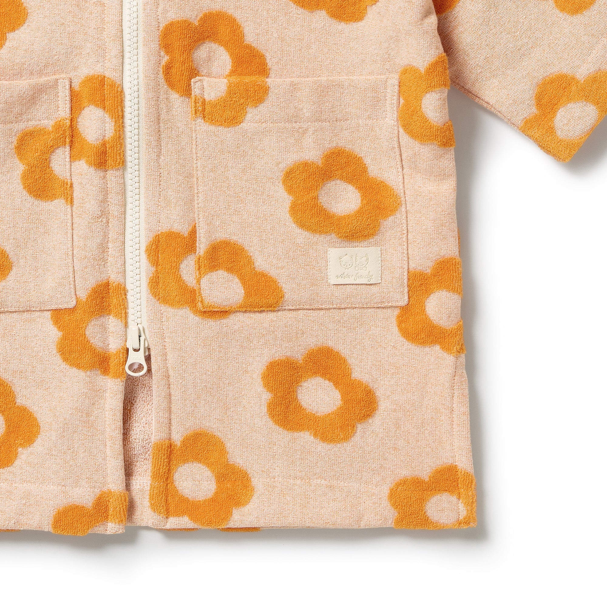 Daisy Glow Organic Terry Hooded Towel