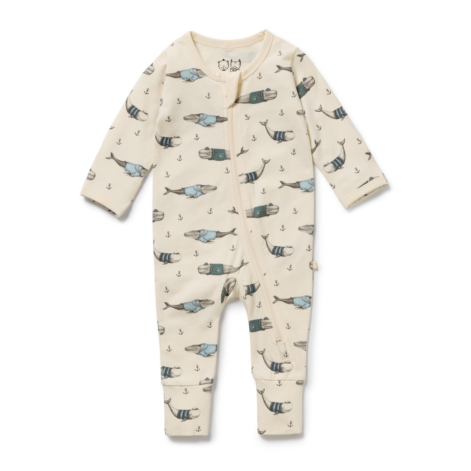 Woolly Whales Organic Long Sleeved Pyjamas