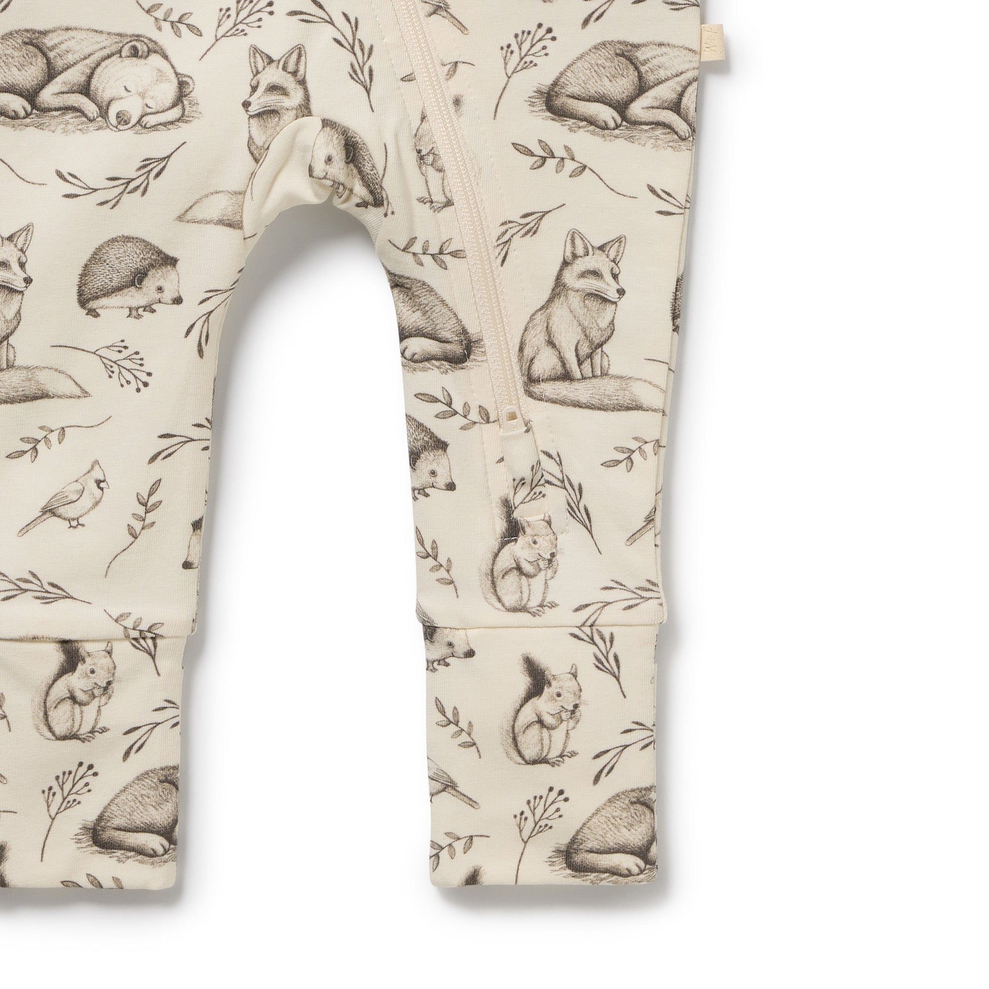 Foxglove Forest Organic Zipsuit with Feet