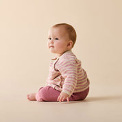 Rhubarb & Cream Organic Knitted Stripe Kimono Cardigan