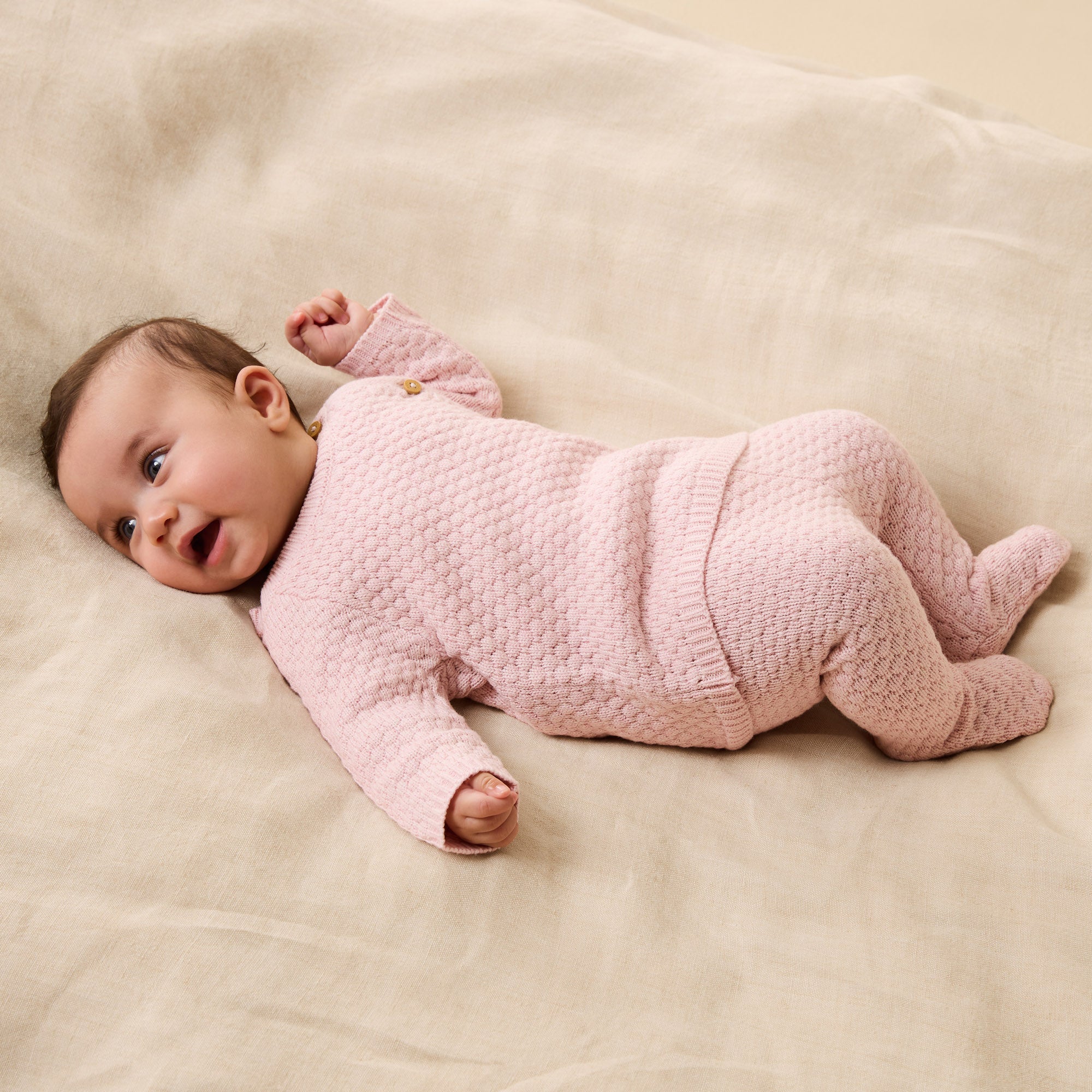 Marshmellow Organic Knitted bubble Kimono Cardigan