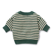 Clover Organic Knitted Stripe Kimono Cardigan