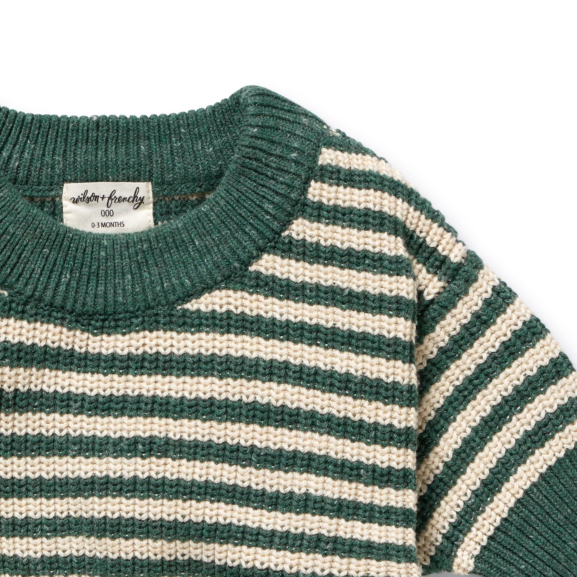 Clover Organic Knitted Stripe Kimono Cardigan