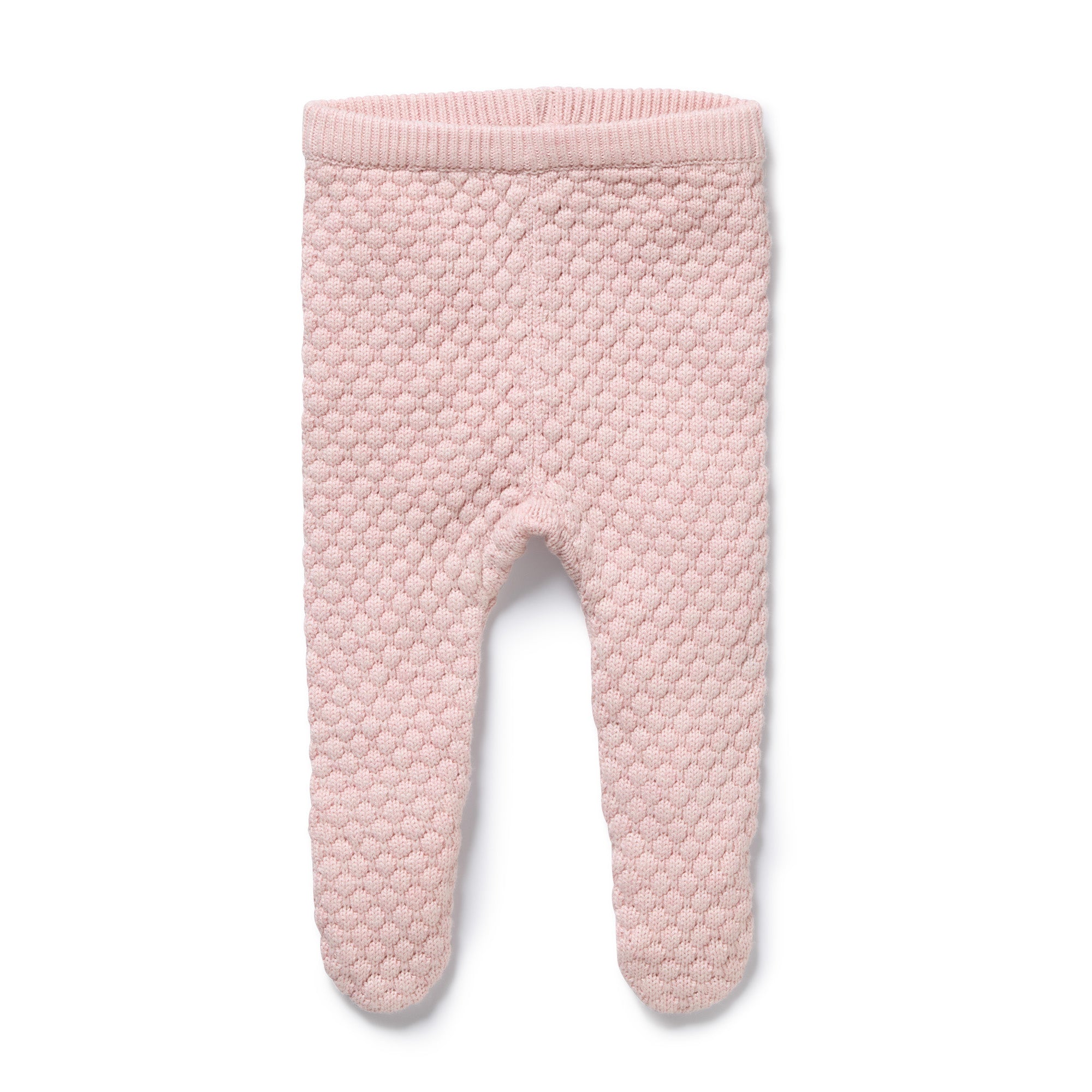 Marshmellow Organic Knitted Bauble Legging with Feet