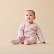 Marshmellow Organic Knitted Bauble Legging with Feet