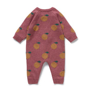 Clementine Organic Knitted Jacquard Growsuit