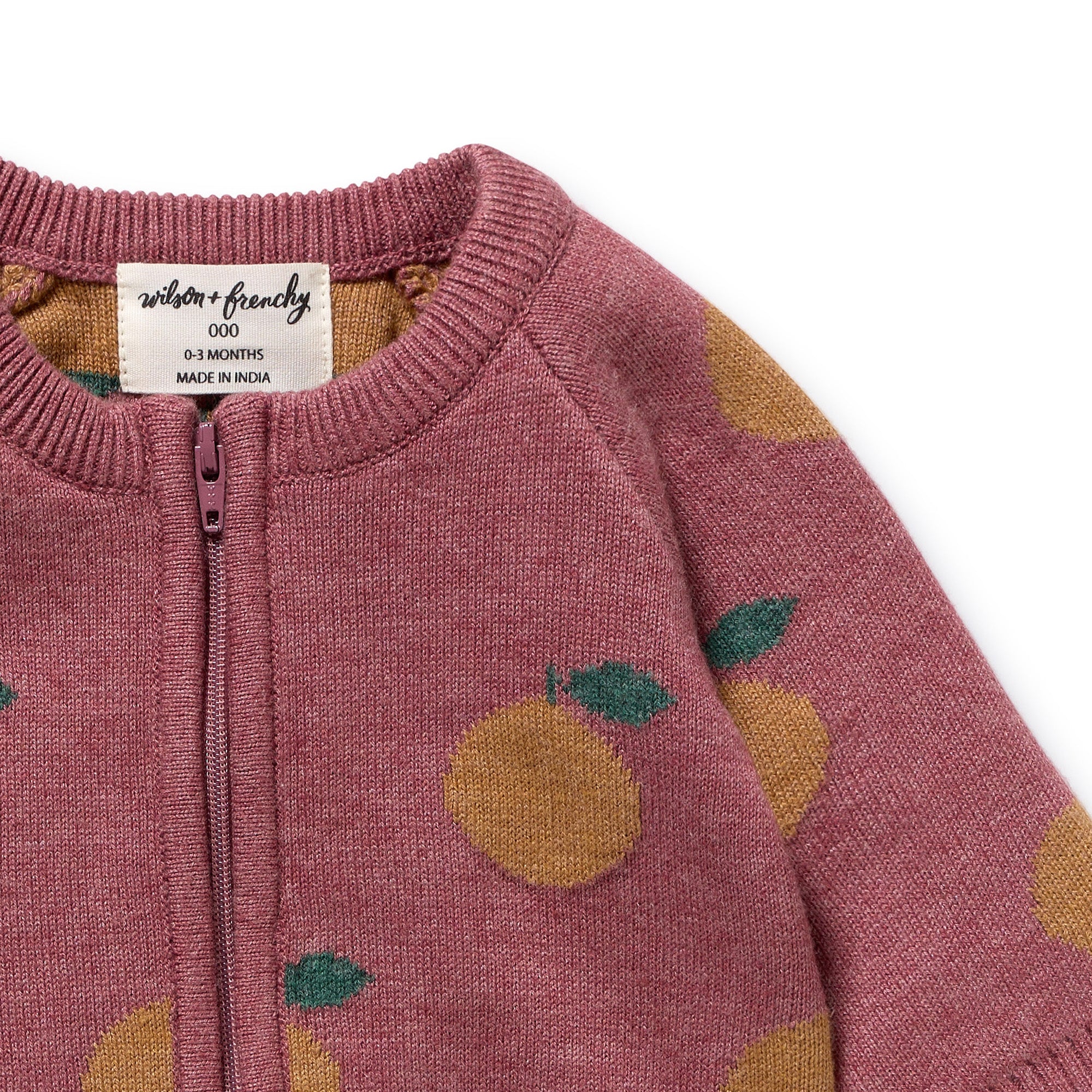 Clementine Organic Knitted Jacquard Growsuit