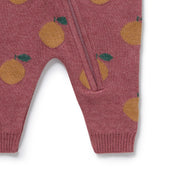 Clementine Organic Knitted Jacquard Growsuit