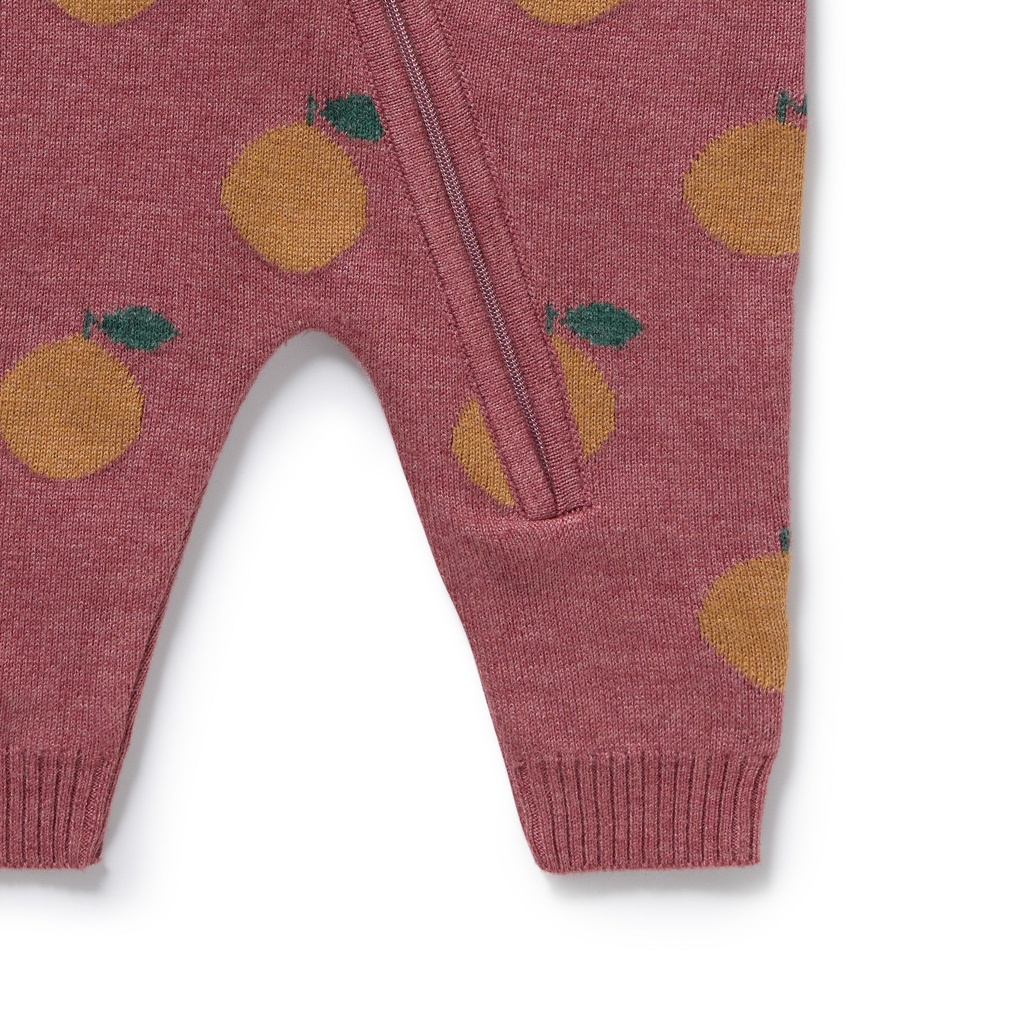 Clementine Organic Knitted Jacquard Growsuit