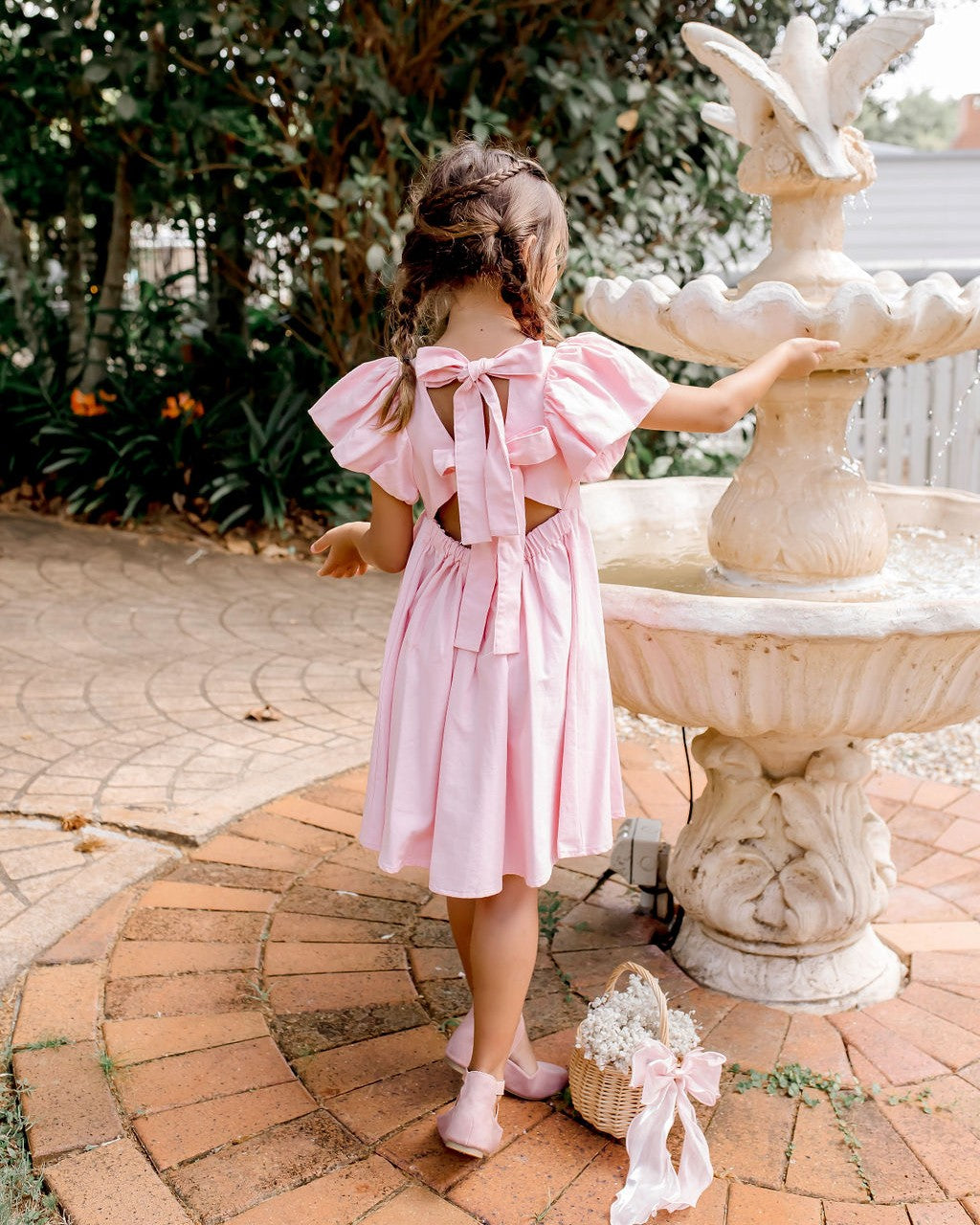 Grace Tie Back Dress - Pink